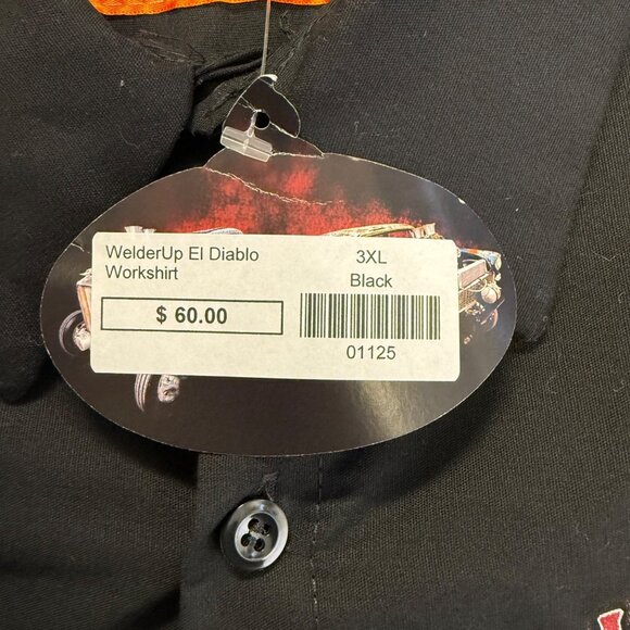 NWT RedKap Welderup El Diablo Loco Mechanic Workshirt Black Button-Up 3XL Mens - Picture 6 of 14